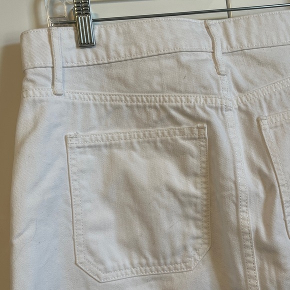 White Button-Down A-Line Denim Skirt, Size 8 - Picture 7 of 8